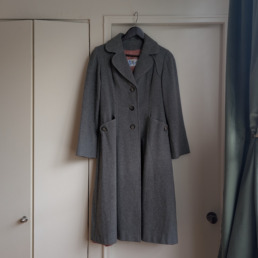 100% Wool 1950s Princess Coat